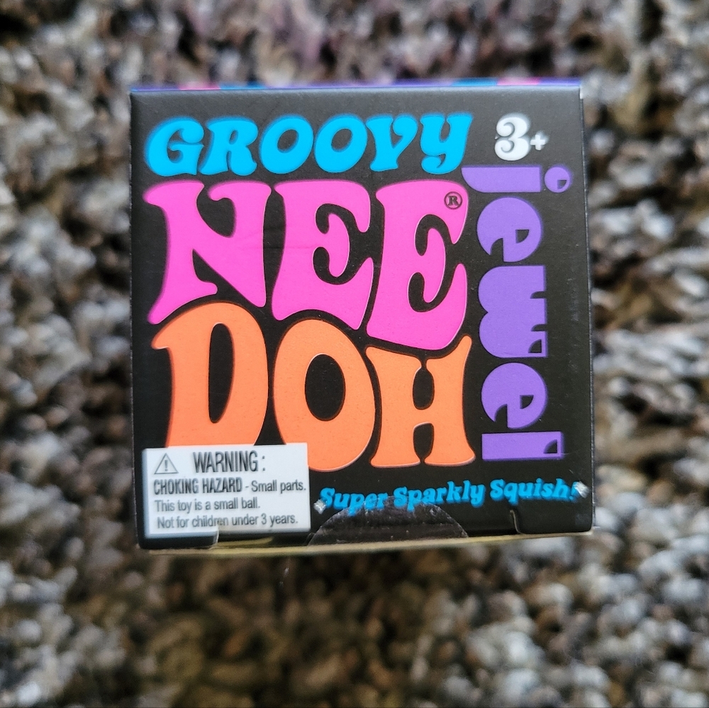 Nee Doh Groovy Jewel Super Sparkly Squish in BLUE TikTok favorite - Picture 3 of 5